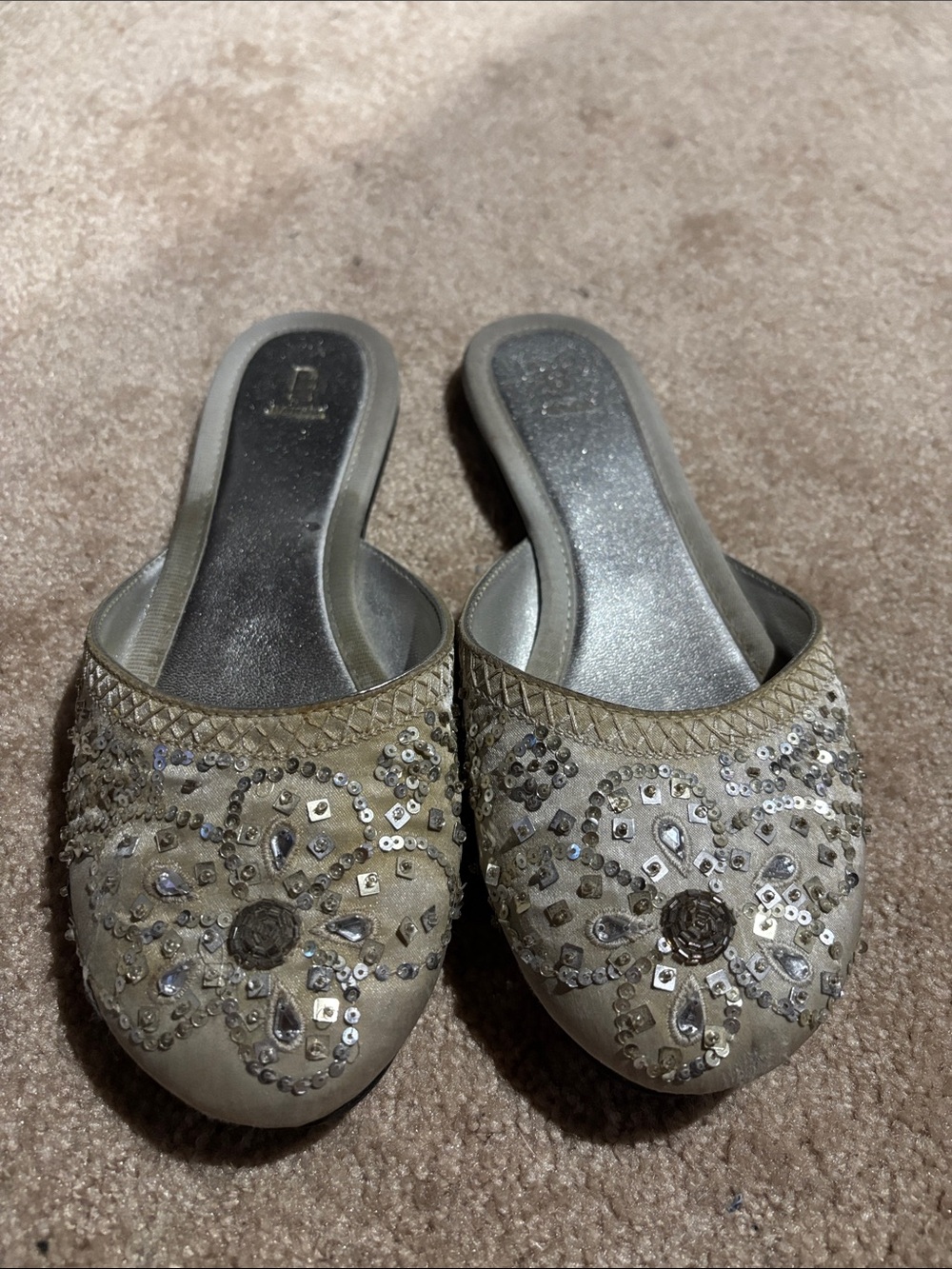 Bakers Beaded Embellished Slip-On Mules